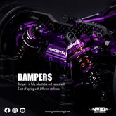 MGT-0001 Magenta Aluminum Conversion Kit For Tamiya TT02 Purple